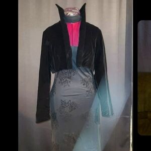 50's Designer Vintage Black Velvet Borello Evening Jacket